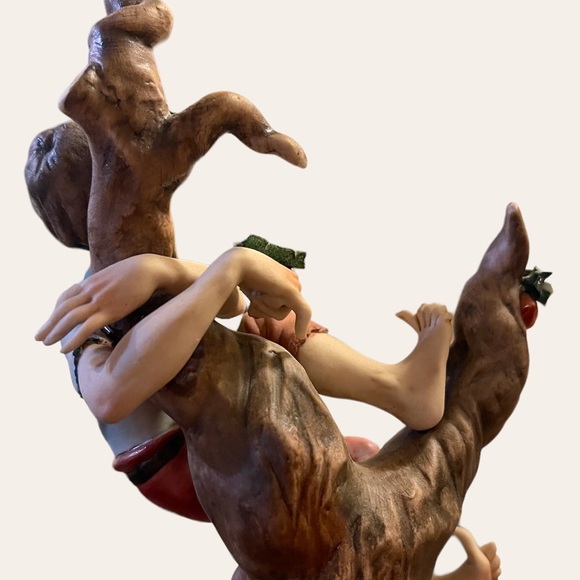 Capodimonte Boy On The Tree Chased By Dog, W. Cabrelli, Limited Edition - Picture 4 of 12